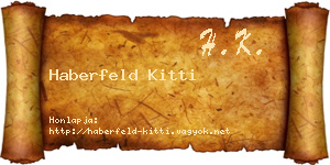 Haberfeld Kitti névjegykártya
